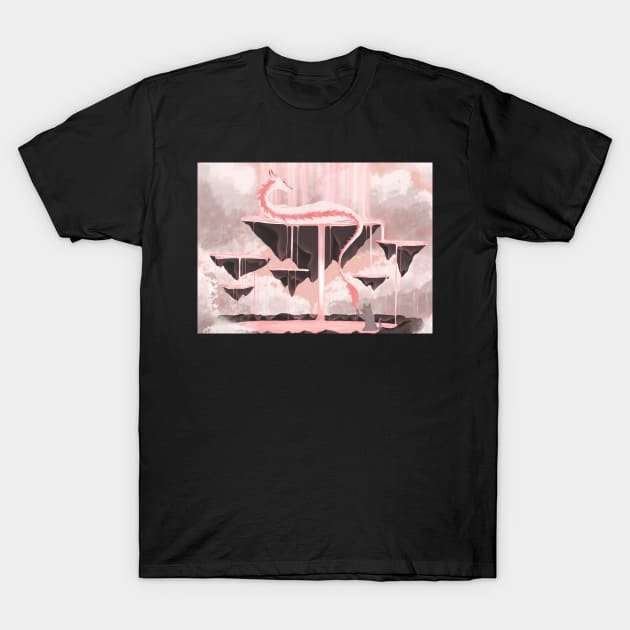 Pink Water Dragon T-Shirt by Snoozy